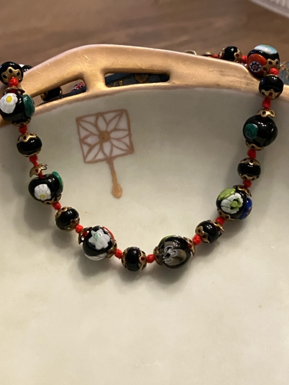Millefiore Beaded Bracelet